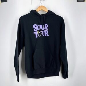 Olivia Rodrigo Sour Tour Black Hoodie Purple Graphic Butterfly Sweatshirt Womens